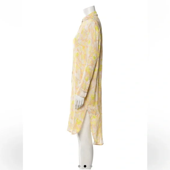 Samsoe floral print button down midi dress with long sleeves - Picture 3 of 4